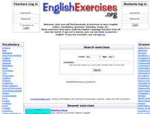 Tablet Screenshot of englishexercises.org